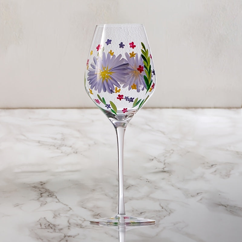 Taça de Cristal Elegante Design Exclusivo Pintada à Mão