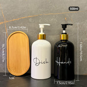Kit 2x Dispensers de Sabão 500ml Recarregáveis