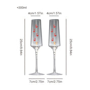 Taças de Cristal em Formato de Coração