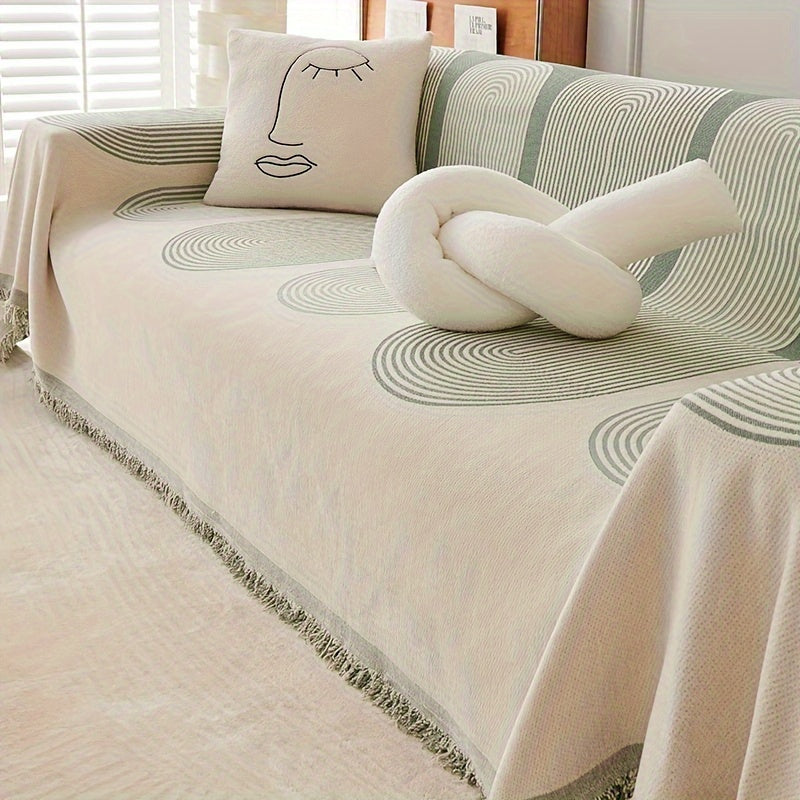 Manta Decorativa Boho em Chenille All-Season