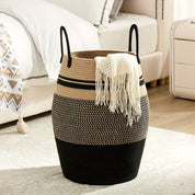 Cesto Boho Funcional Tricolor Grande de 60L