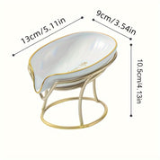 Porta-Sabonete Criativo com Design de Folha com Drenagem