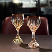 Conjunto de Taças de Luxo Exclusiva de Cristal com Haste Listrada