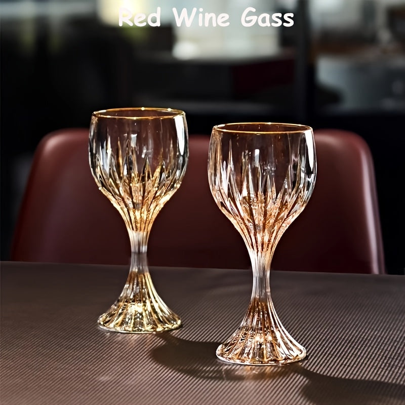 Conjunto de Taças de Luxo Exclusiva de Cristal com Haste Listrada
