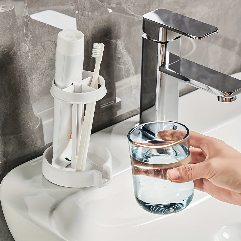 Suporte Multifuncional para Escova e Creme Dental com Drenagem