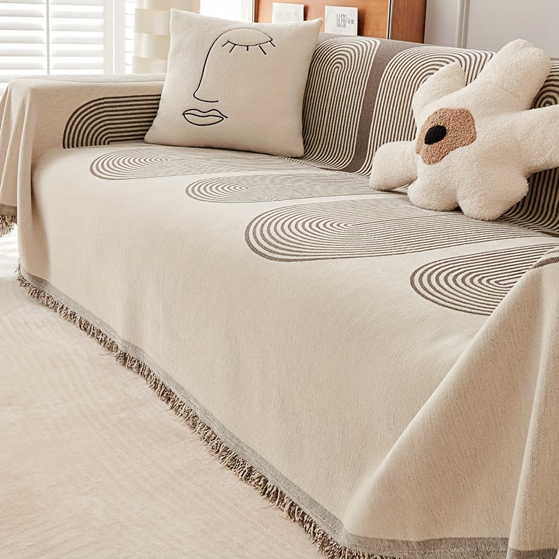 Manta Decorativa Boho em Chenille All-Season