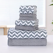 Kit 8 Toalhas com Estampa Chevron