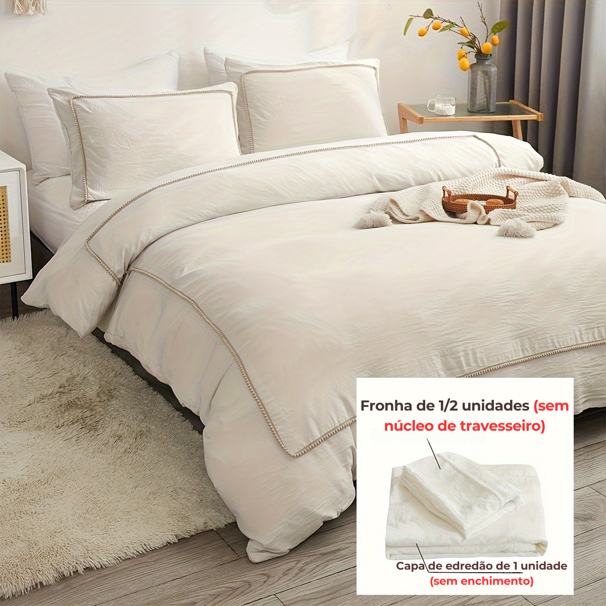 Jogo de Cama Boho Elegante 3 Peças