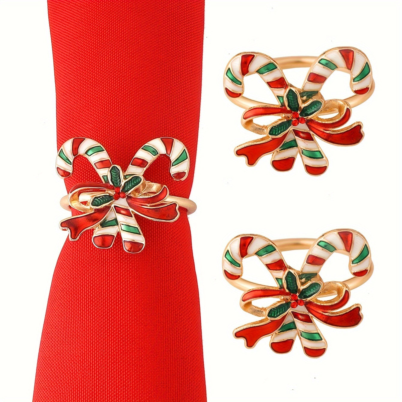 Conjunto de Anéis Porta-Guardanapo Natalinos