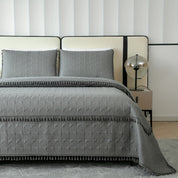 Cobre-Leito Quadrado com Tassel Macio