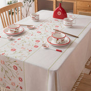 Toalha de Mesa Floral Retangular Elegância com Estampa de Rosas