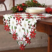 Caminho de Mesa Natalino Bordado