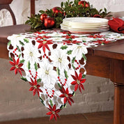Caminho de Mesa Natalino Bordado
