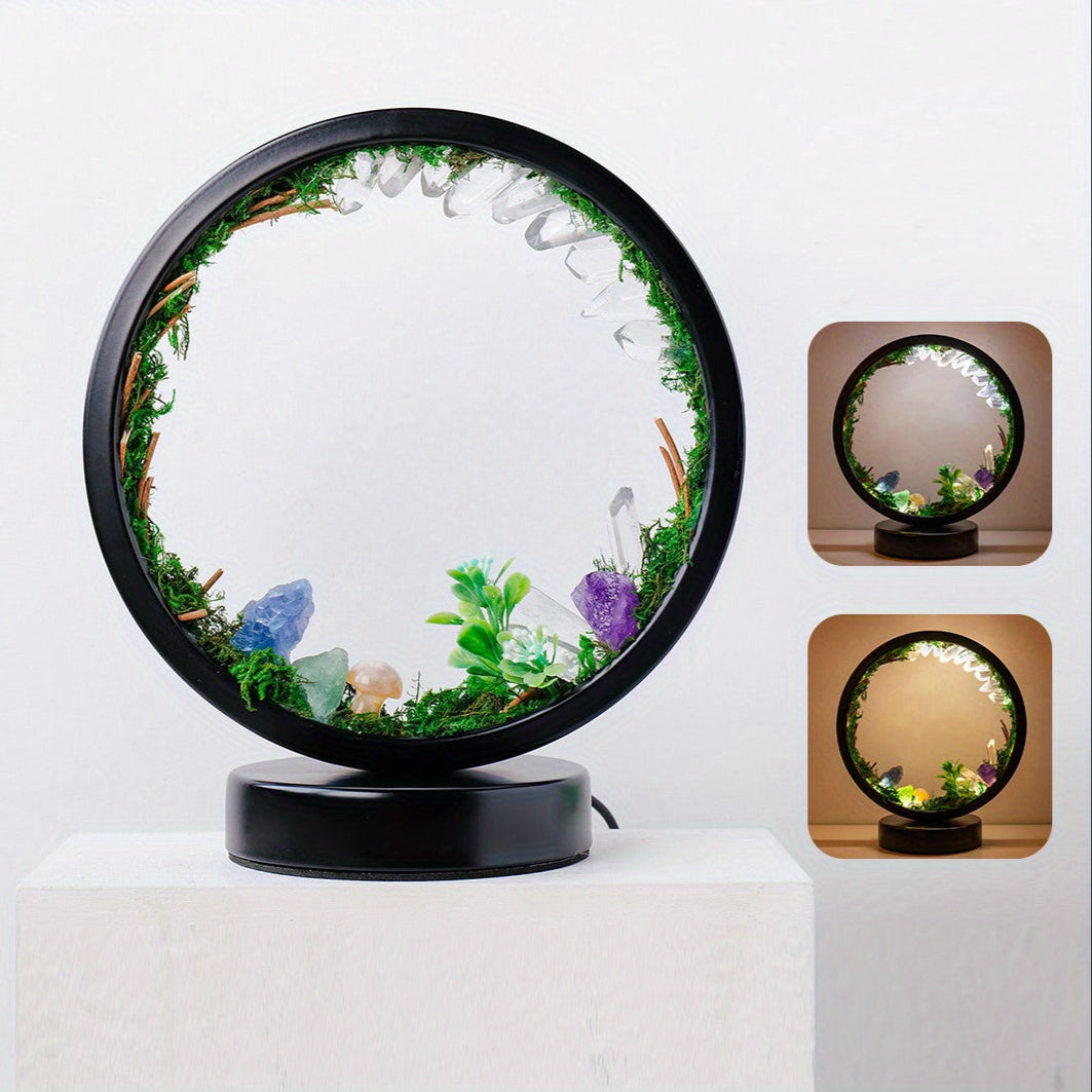 Luminária LED Recarrregável com Cristal Natural