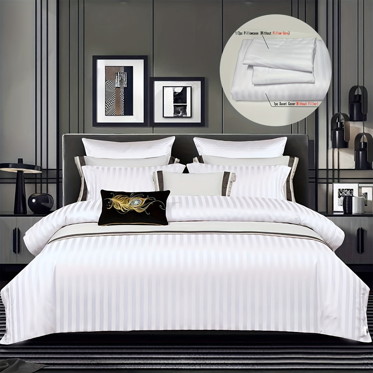 Jogo de Cama Luxo Listrado