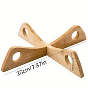 Suporte de Panelas de Bambu Isolado