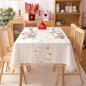 Toalha de Mesa Floral Retangular Elegância com Estampa de Rosas
