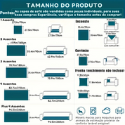 Capa de Sofá Plush Antiderrapante Luxo Moderno