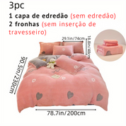 Jogo de Cama Plush Coração Alado
