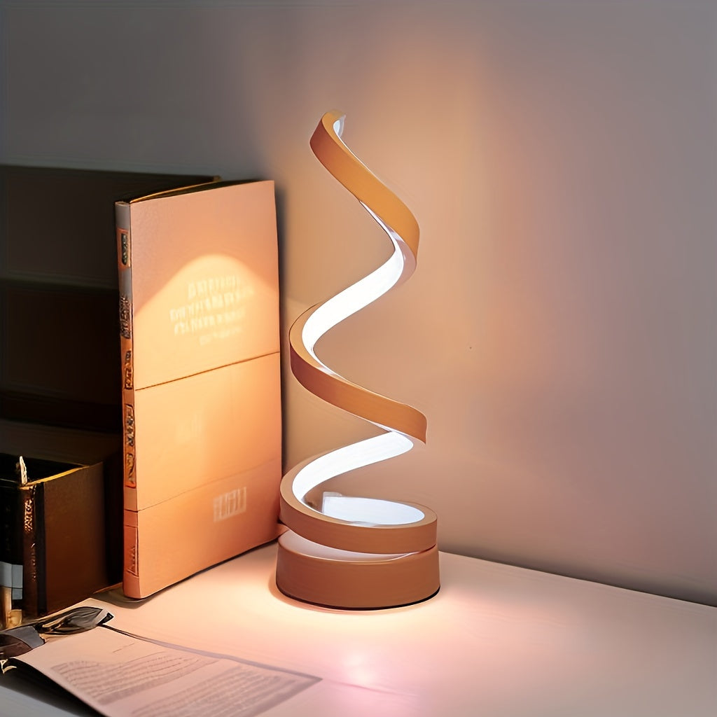 Luminária de Mesa LED Espiral Moderna Dimerizável
