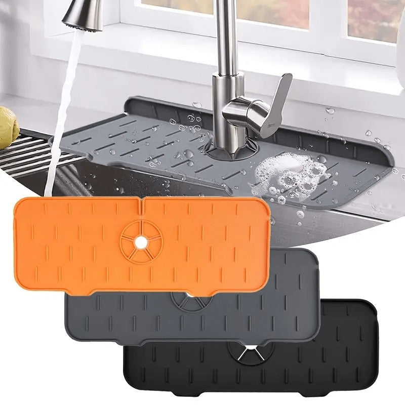 Bandeja de Silicone para Torneira com Protetor de Respingo