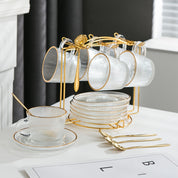 Conjunto de Xícaras de Café e Chá Europeu