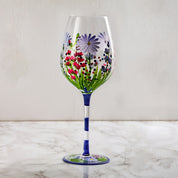 Taça de Cristal Elegante Design Exclusivo Pintada à Mão