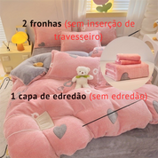 Jogo de Cama Plush Coração Alado