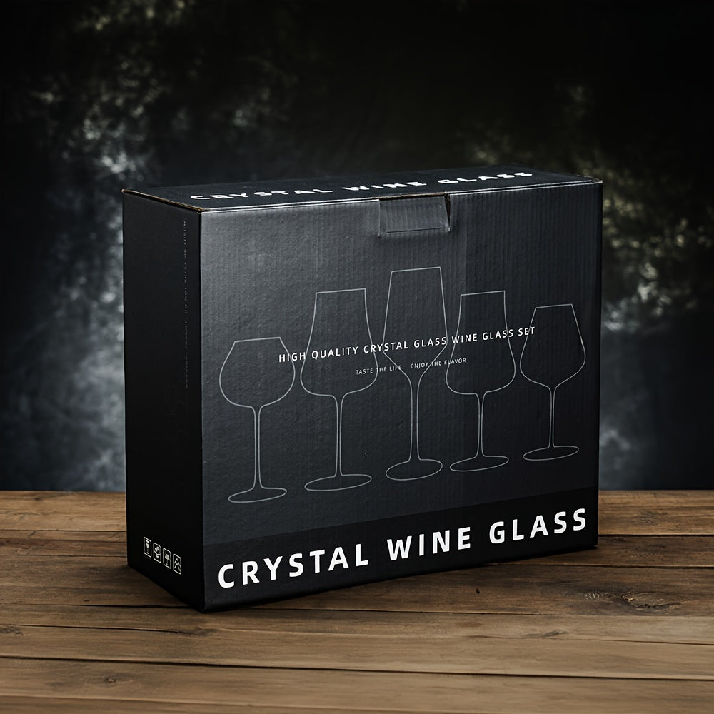 Conjunto de Taças de Vinho Cristal Transparente Sem Chumbo