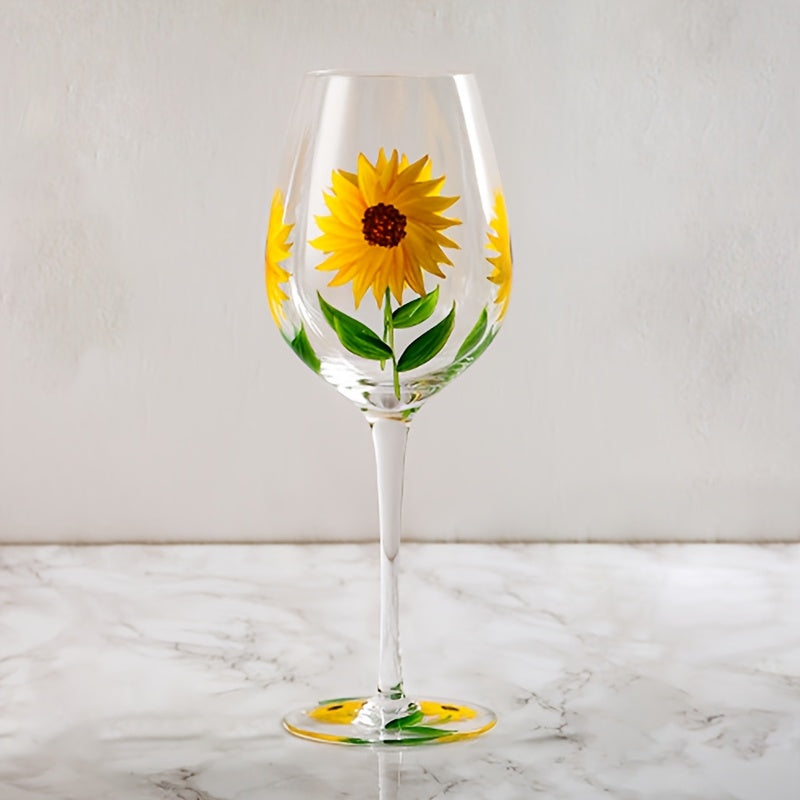 Taça de Cristal Elegante Design Exclusivo Pintada à Mão