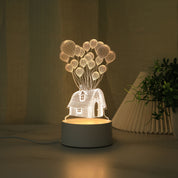 Luminária LED 3D Casa de Balões