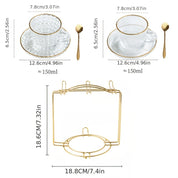 Conjunto de Xícaras de Café e Chá Europeu