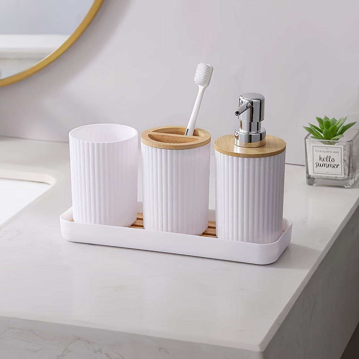 Kit Organizador de Banheiro Elegante