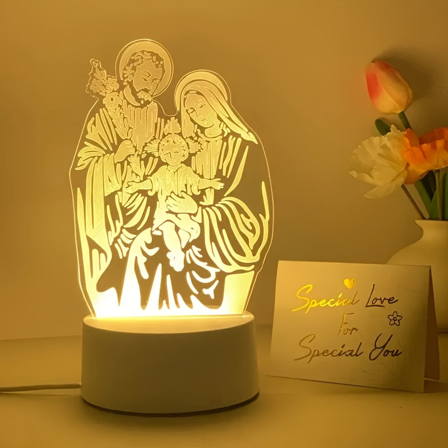 Luminária LED 3D Acrílica Moderna