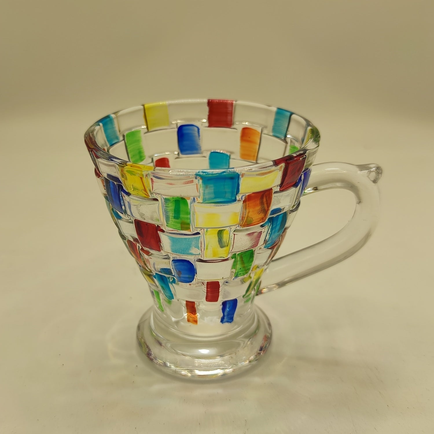 Conjunto Xícara e Pires Pintado à Mão