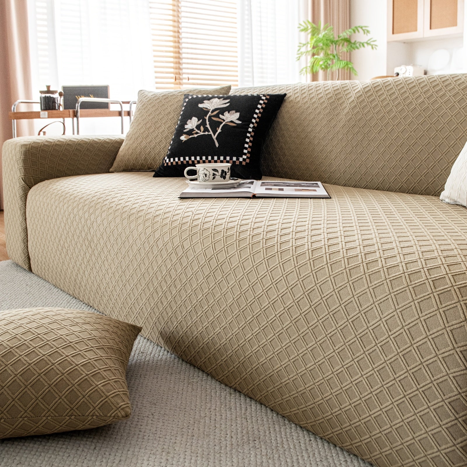 Capa de Sofá em Jacquard Polar Fleece