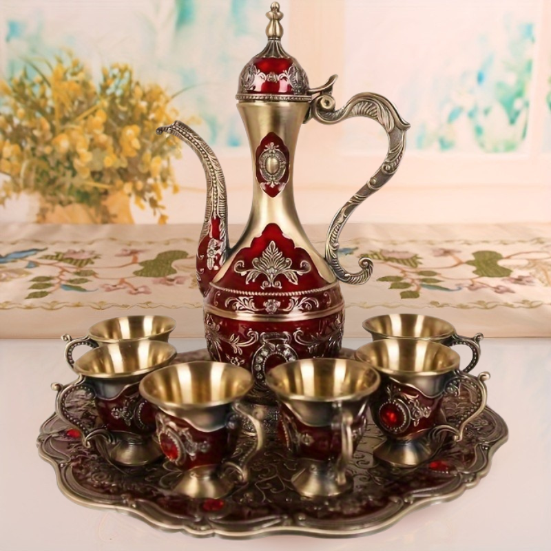 Conjunto de Jarra Retrô Luxuoso Estilo Turco-Europeu
