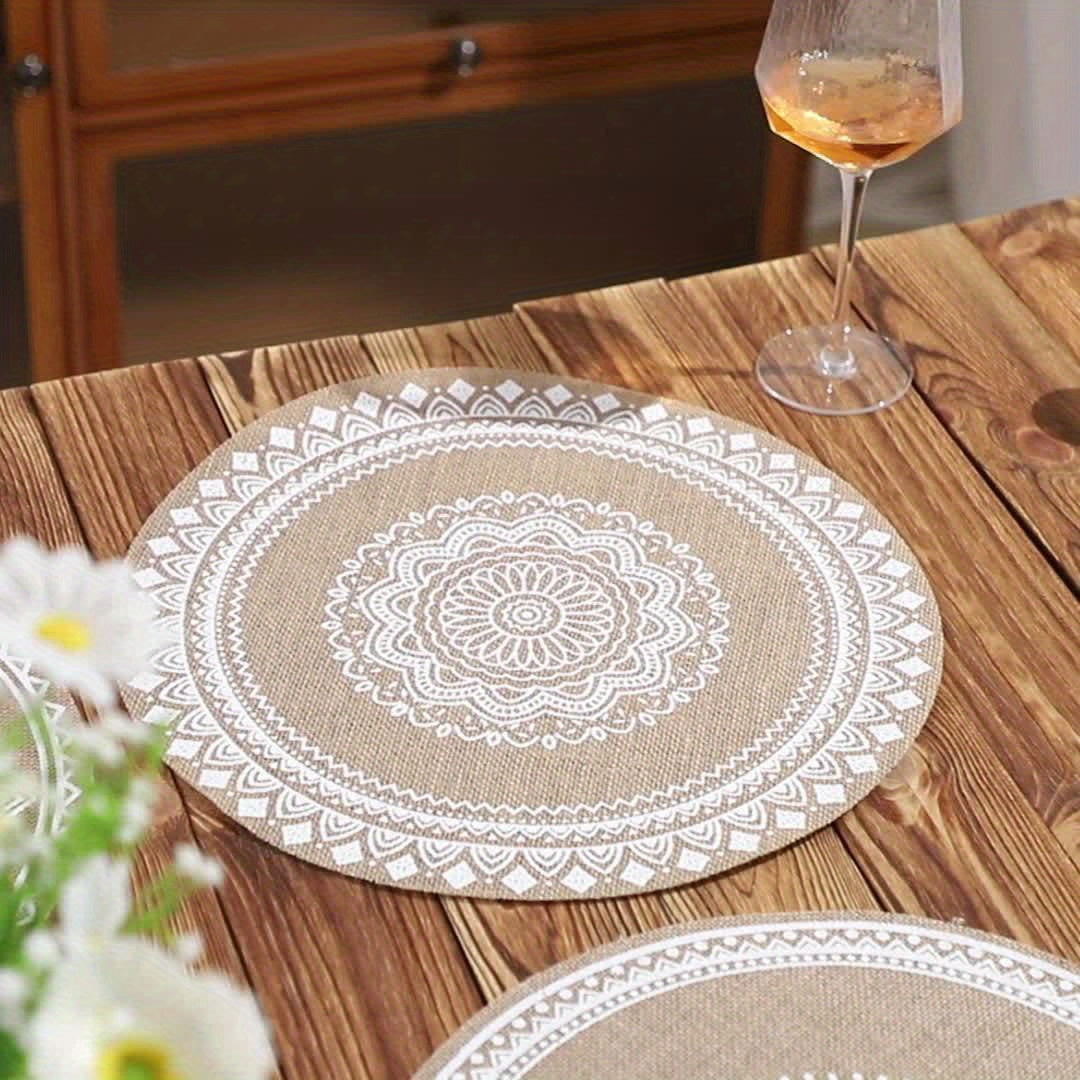 Jogo Americano Boho em Juta Estampada