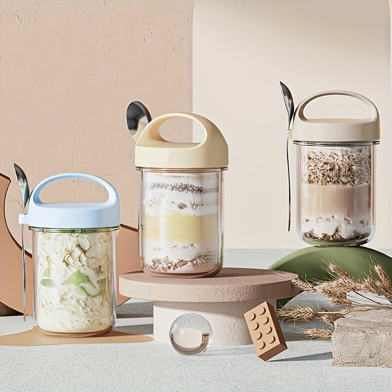 Copo de Vidro Hermético para Iogurte e Overnight Oats