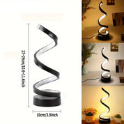 Luminária de Mesa LED Espiral Moderna Dimerizável