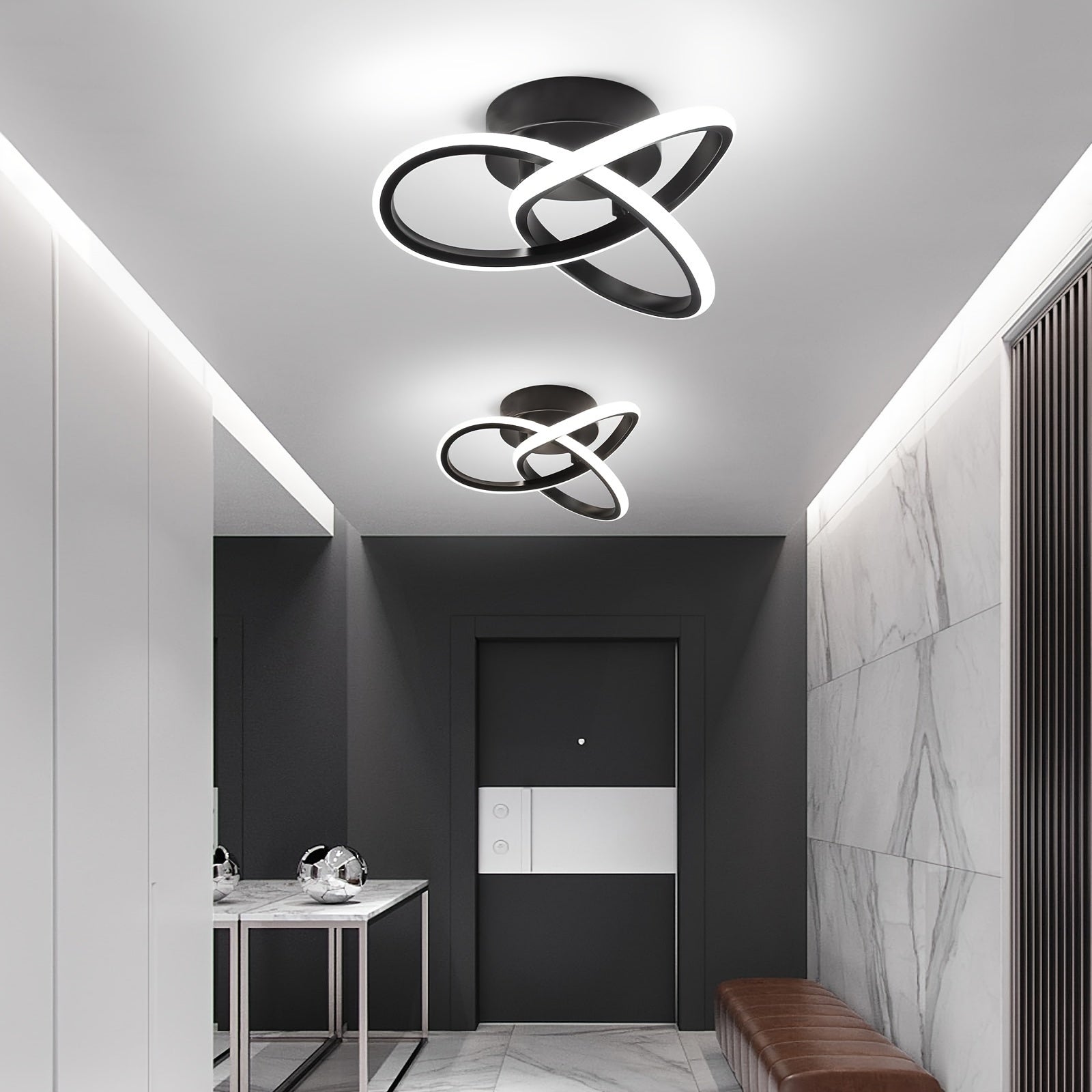 Luminária de Teto LED Regulável Design Moderno com Controle de Temperatura