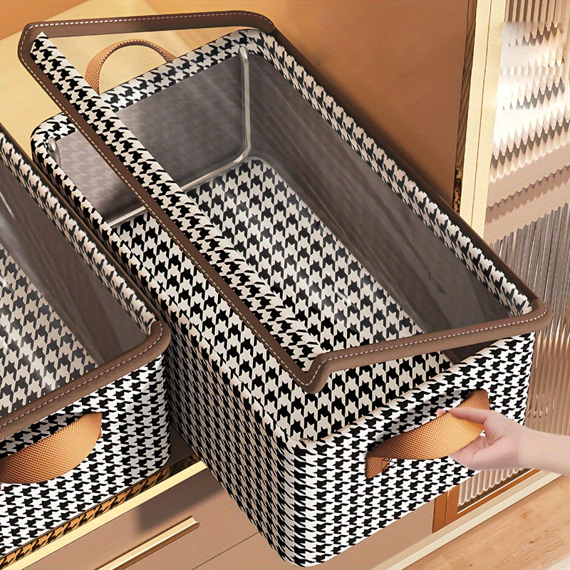 Caixa Organizadora Clássica Dobrável Houndstooth