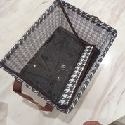 Caixa Organizadora Clássica Dobrável Houndstooth