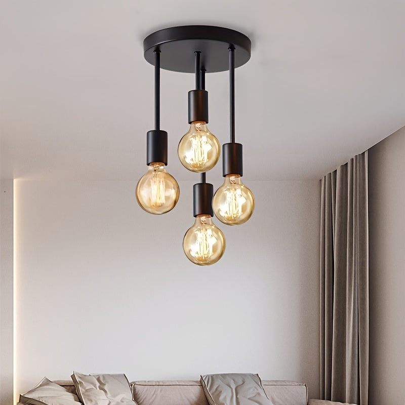 Lustre Pendente Preto com Design Moderno Satélite