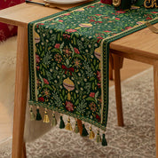 Caminho de Mesa Natalino com Tassel Design Floral