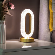 Luminária de Mesa Oval Luxuosa