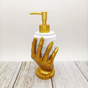 Dispenser de Sabonete Luxo Dourado Design Texturizado