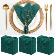 KIT de 36 Guardanapos de Gaze com Acabamento Dourado