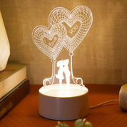 Luminária 3D LED para Casais