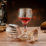 Conjunto de Taças de Luxo Exclusiva de Cristal com Haste Listrada